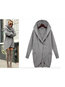 Hooded Loose Fashion Plain Dacron Coat (Style V101370)