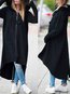 Hooded Long Fashion Plain Pockets Coat (Style V101371)