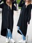 Hooded Long Fashion Plain Pockets Coat (Style V101371)