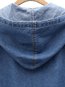 Hooded Straight Plain Denim Button Coat (Style V101373)