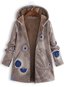 Hooded Long Loose Fashion Pattern Coat (Style V101384)