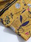 Long Loose Floral Cotton Pattern Coat (Style V101388)