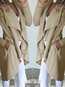 Shawl Collar Long Slim Cotton Pockets Coat (Style V101389)