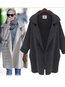 Shawl Collar Long Loose Date Night Button Coat (Style V101391)