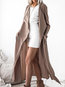 Shawl Collar Loose Date Night Linen Cotton Pockets Coat (Style V101409)