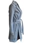 Long Slim Elegant Plain Belt Coat (Style V101417)