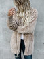 Hooded Long Loose Elegant Plain Coat (Style V101428)