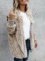 Hooded Long Loose Elegant Plain Coat (Style V101428)