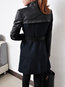 Shawl Collar Loose Fashion Plain Fauxfur Coat (Style V101446)