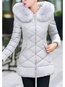 Long Slim Elegant Plain Dacron Coat (Style V101449)