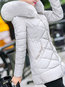 Long Slim Elegant Plain Dacron Coat (Style V101449)