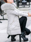 Long Slim Elegant Plain Dacron Coat (Style V101449)