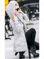 Long Slim Elegant Plain Dacron Coat (Style V101449)