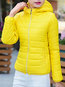 Short Straight Elegant Plain Pockets Jacket (Style V101450)