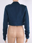 Shawl Collar Slim Fashion Dacron Asymmetrical Jacket (Style V101451)