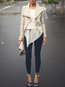 Shawl Collar Short Fashion Plain Cotton Jacket (Style V101453)