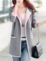 Long Date Night Color Block Cotton Patchwork Coat (Style V101458)