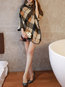 Long Loose Date Night Plaid Button Coat (Style V101460)