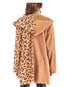 Long Fashion Color Block Cotton Asymmetrical Coat (Style V101462)