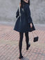Asymmetric Date Night Plain Dacron Belt Coat (Style V101466)