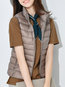 Stand Collar Straight Elegant Dacron Pockets Jacket (Style V101469)