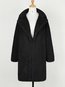 Shawl Collar Long Loose Elegant Fauxfur Coat (Style V101473)