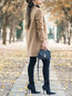 Stand Collar Long Loose Dacron Button Coat (Style V101484)