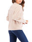 Round Neck Long Straight Plain Cotton Jacket (Style V101490)