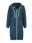 Hooded Loose Fashion Cotton Pockets Coat (Style V101492)