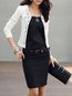Stand Collar Short Slim Fashion Diamond Jacket (Style V101493)