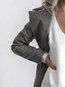 Shawl Collar Long Straight Elegant Dacron Coat (Style V101507)
