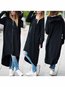 Hooded Long Loose Elegant Pockets Coat (Style V101514)