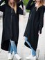 Hooded Long Loose Elegant Pockets Coat (Style V101514)