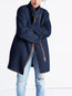 Stand Collar Loose Fashion Plain Pockets Coat (Style V101515)