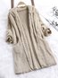 Hooded Elegant Plain Wool Pockets Coat (Style V101517)