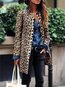 Round Neck Long Loose Leopard Pattern Coat (Style V101518)