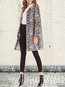 Round Neck Long Loose Leopard Pattern Coat (Style V101518)