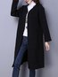 V-neck Long Loose Elegant Button Coat (Style V101542)