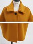 Shawl Collar Loose Plain Cotton Button Coat (Style V101543)