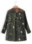 Hooded Long Floral Cotton Pattern Coat (Style V101554)