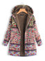 Hooded Loose Casual Cotton Pockets Coat (Style V101561)