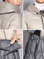 Hooded Long Gradient Polyester Pockets Coat (Style V101573)