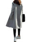 Long Slim Office Plain Polyester Coat (Style V101574)