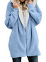 Hooded Long Loose Elegant Polyester Coat (Style V101576)