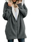 Hooded Long Loose Elegant Polyester Coat (Style V101576)