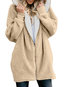Hooded Long Loose Elegant Polyester Coat (Style V101576)