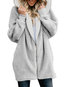 Hooded Long Loose Elegant Polyester Coat (Style V101576)