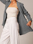 Shawl Collar Long Date Night Plain Button Coat (Style V101578)