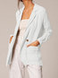 Shawl Collar Long Date Night Plain Button Coat (Style V101578)