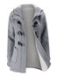 Hooded Long Slim Elegant Plain Coat (Style V101579)